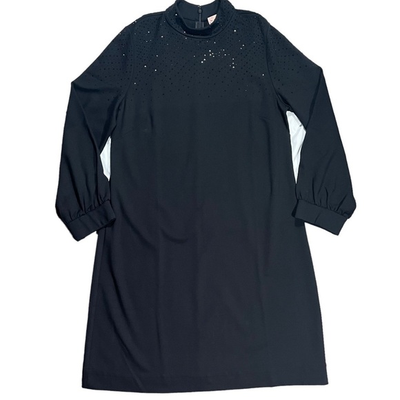 NWT Chicos Black Label Go Beaded Long Sleeve Dress sz 18 - Picture 3 of 15